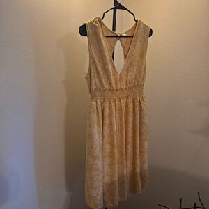 Roxy Printed Yellow Floral Dress